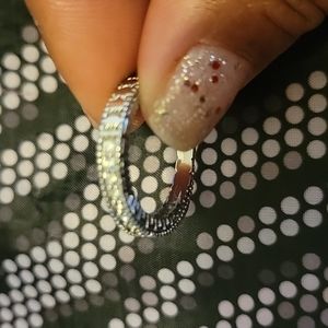 Diamond cut inspired silver ring